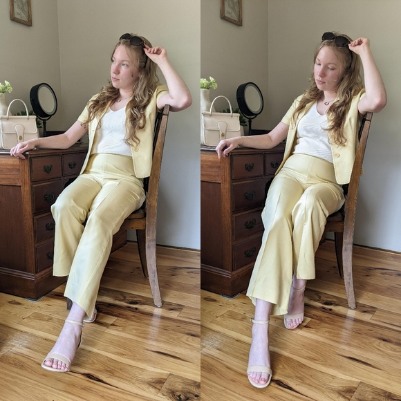 Vintage Butter Yellow Summer Suit - Picture 2 of 5